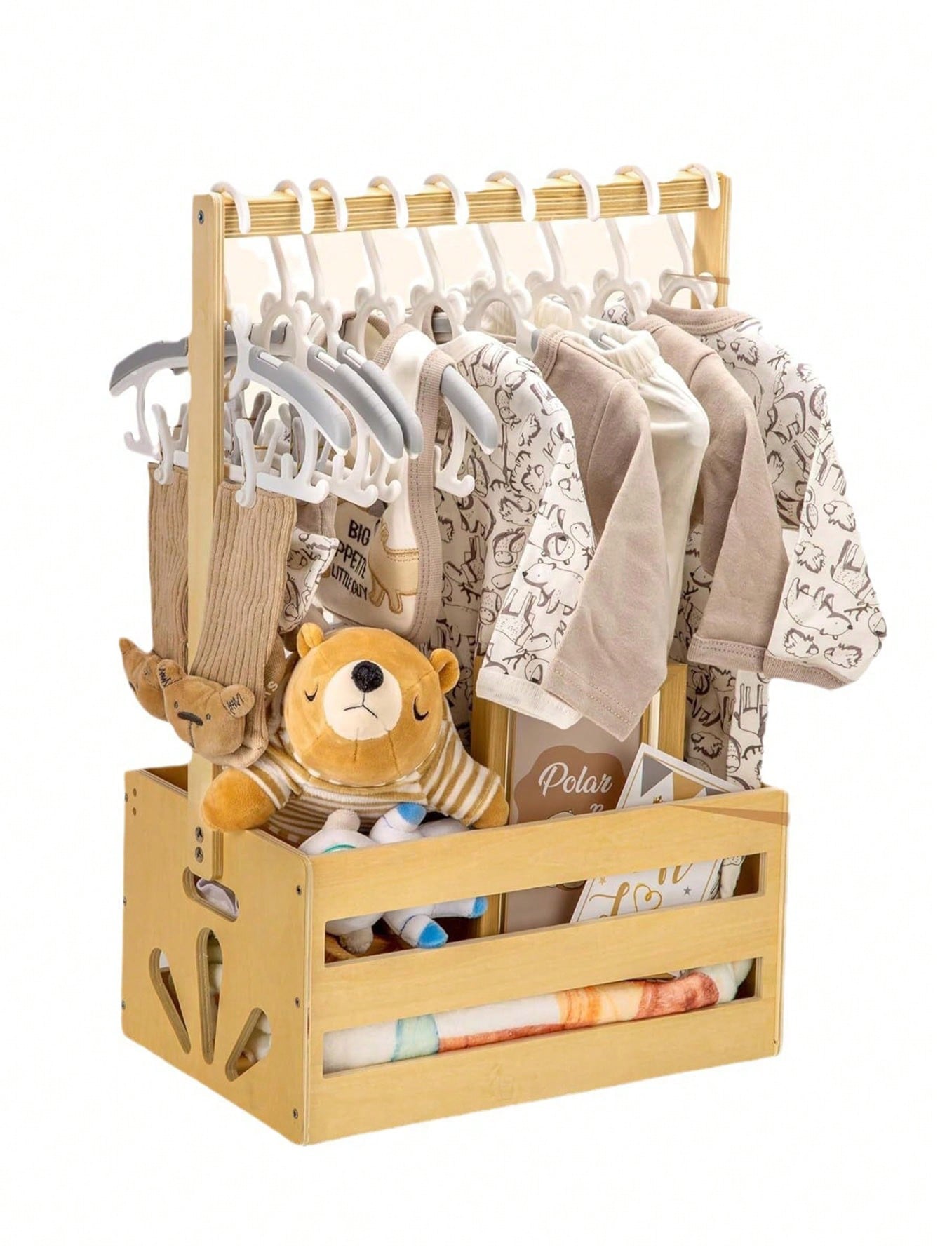 Baby Nursery Unit - Caisse de rangement en bois naturel