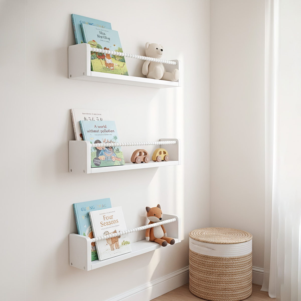Baby Nursery Floating Shelves - Étagères à livres pour chambre d'enfant,