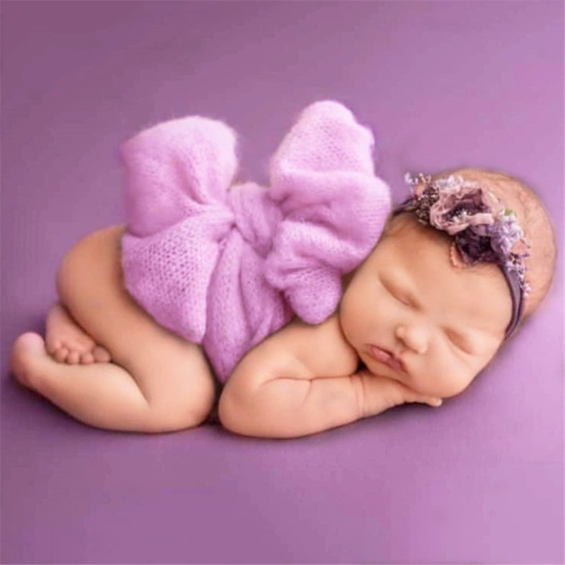 Baby Wrap Stretchy - Ceinture de Pose à nœud papillon,