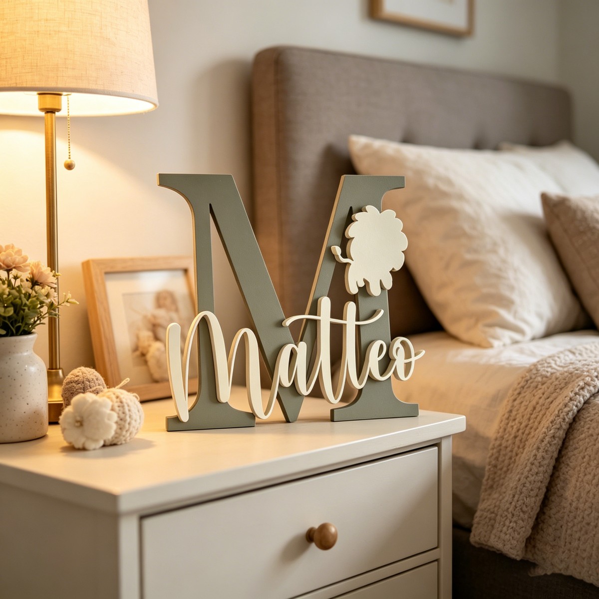 Baby Nursery Diy - 1 plaque nominative en bois personnalisée