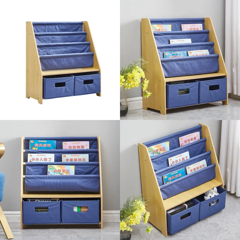 Baby Nursery Unit - Étagère de rangement superposée en toile