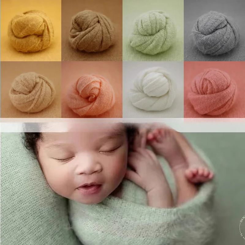 Baby Wrap Stretchy - Accessoires de photographie pour nouveau-né, enveloppes