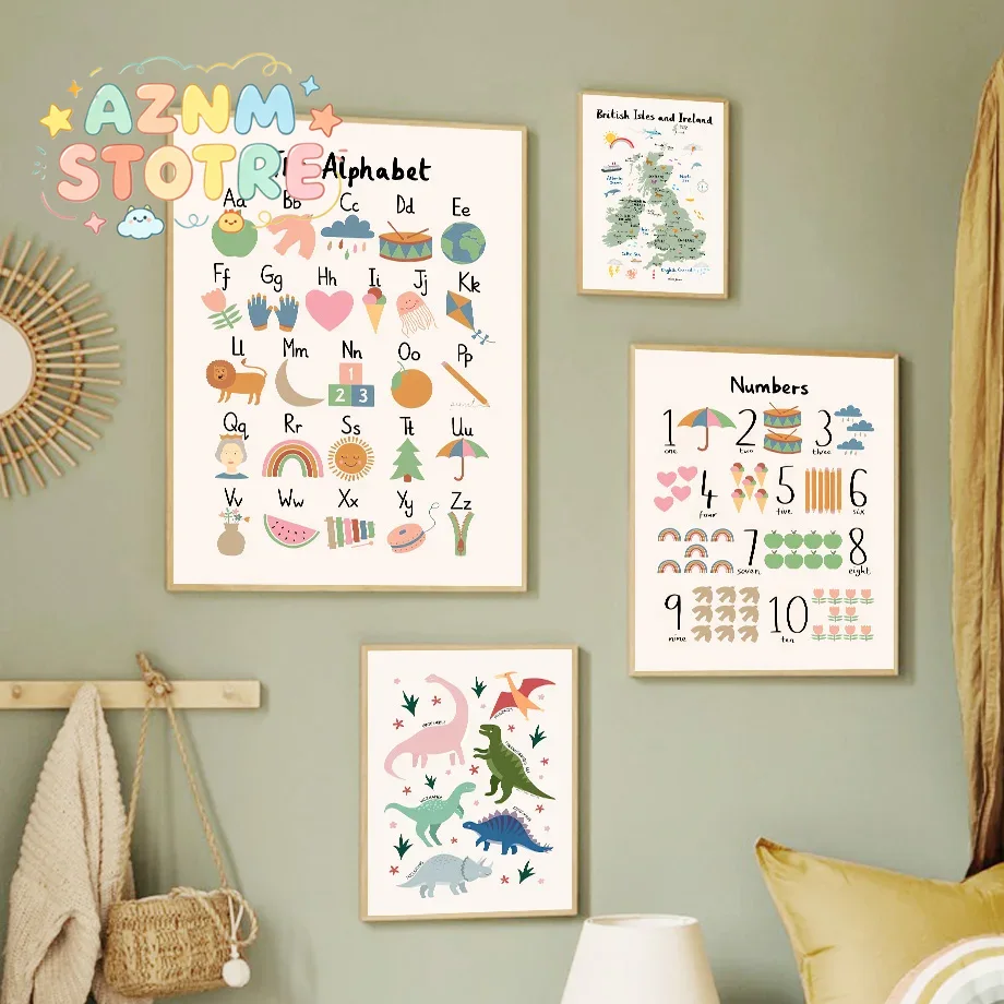 Baby Nursery Ornaments - Tableau mural sur toile représentant le