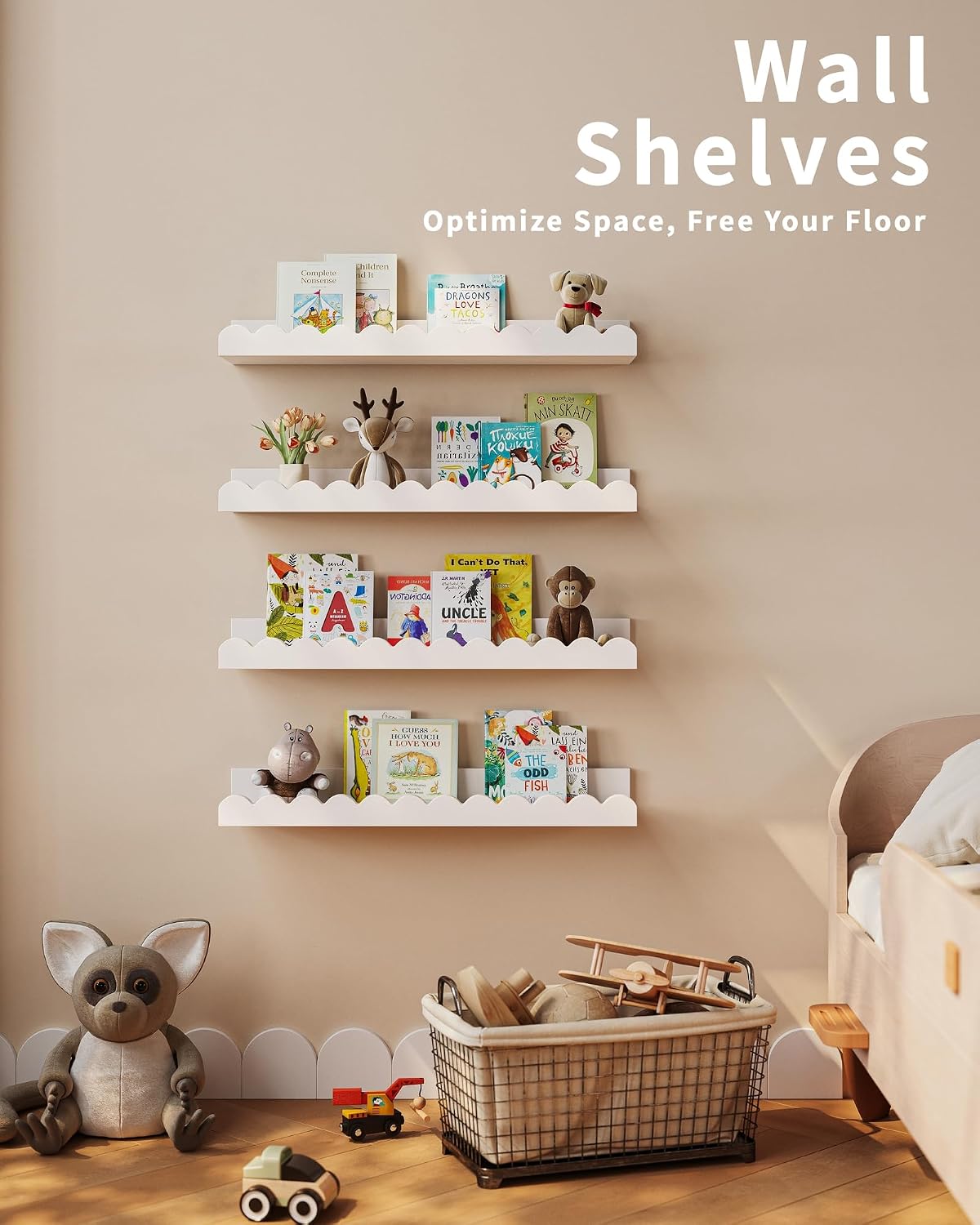 Ensemble de 4 étagères flottan - Baby Nursery Floating Shelves avis et prix