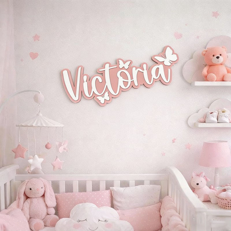 Plaque nominative en bois pers - Baby Nursery Ornaments avis et prix