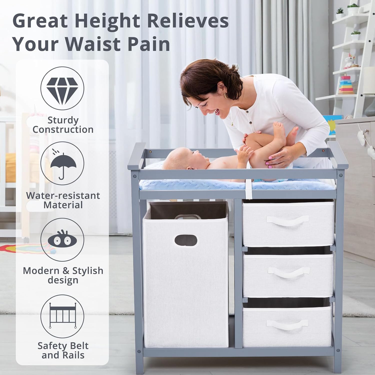 Table à langer pour bébé avec  - Baby Nursery Unit avis et prix