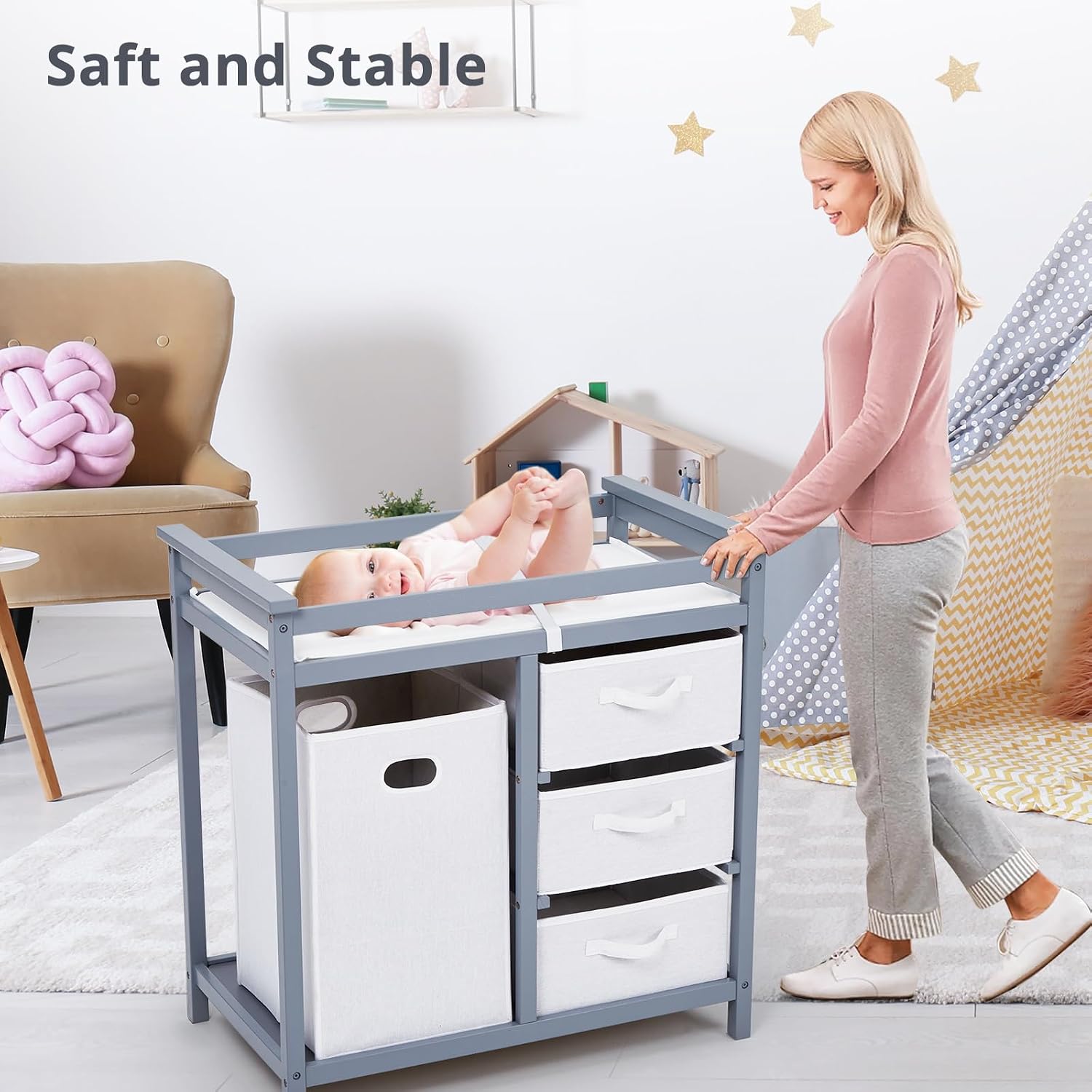Table à langer pour bébé avec  - Baby Nursery Unit avis et prix