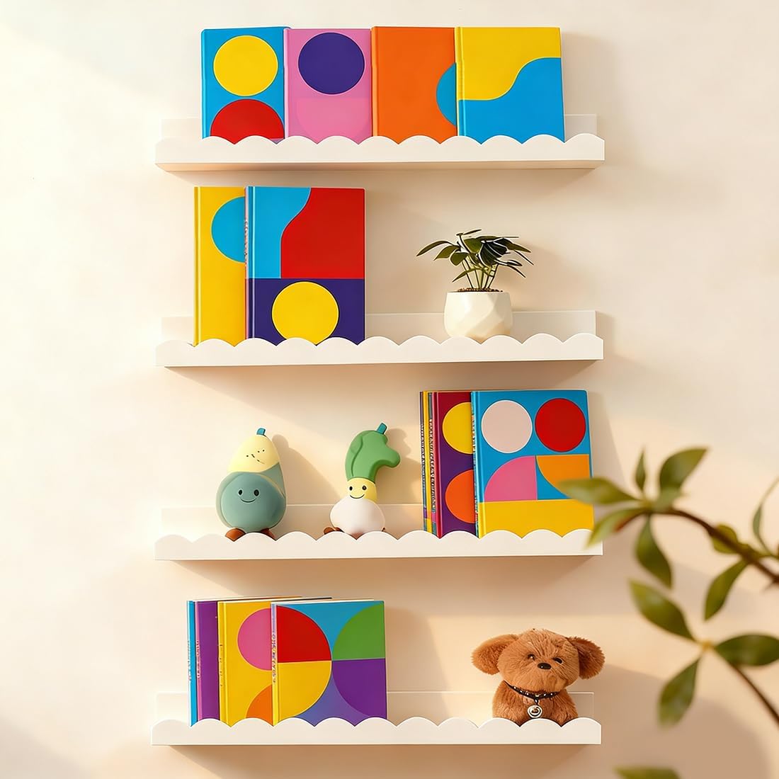 Ensemble de 4 étagères flottan - Baby Nursery Floating Shelves avis et prix