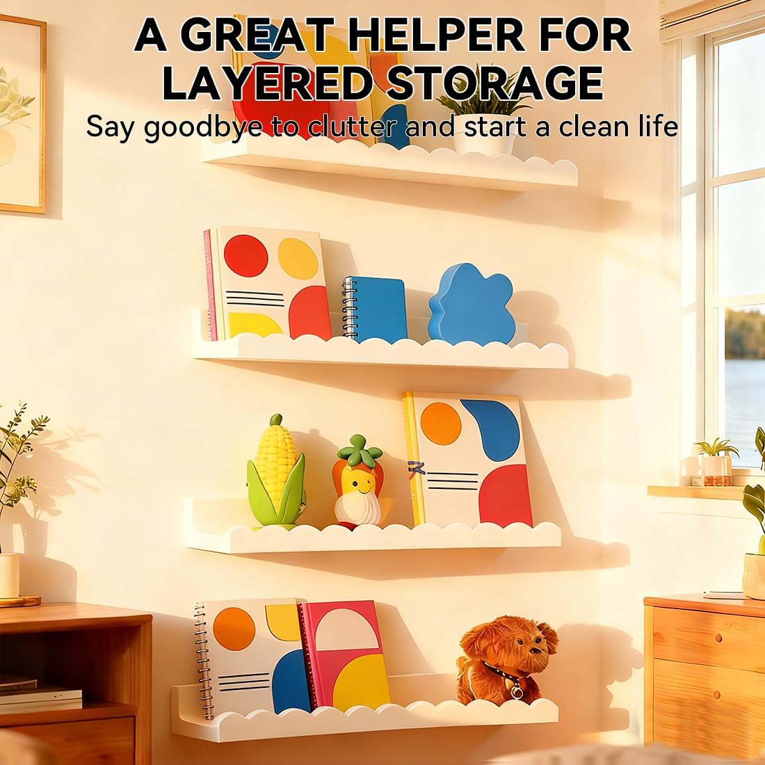 Ensemble de 4 étagères flottan - Baby Nursery Floating Shelves avis et prix