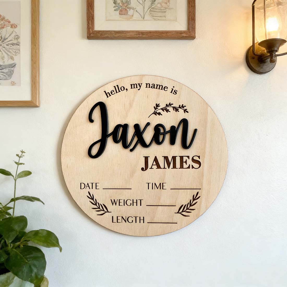 1 plaque personnalisée en bois - Baby Nursery Ornaments avis et prix