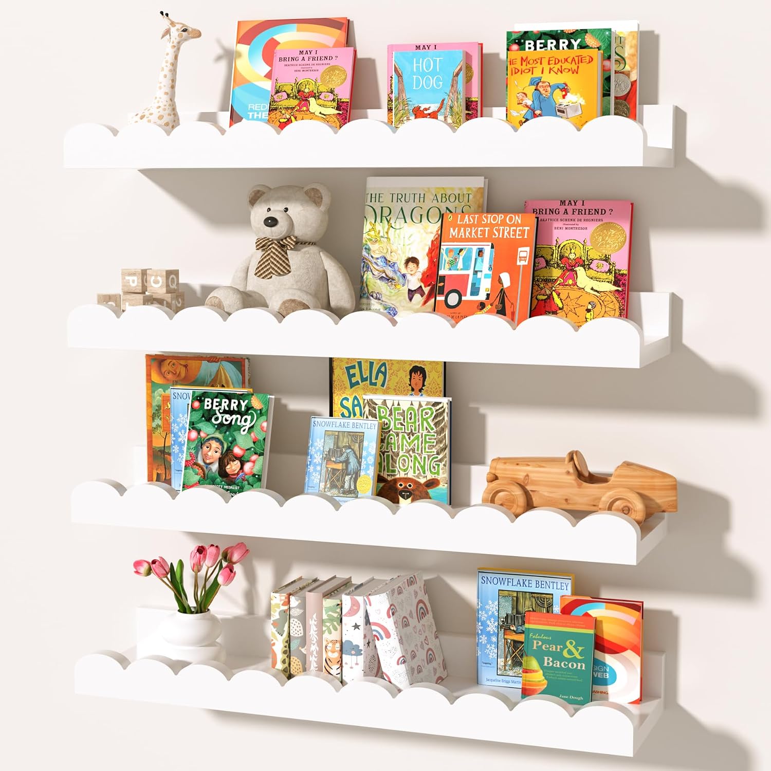 Ensemble de 4 étagères flottan - Baby Nursery Floating Shelves avis et prix