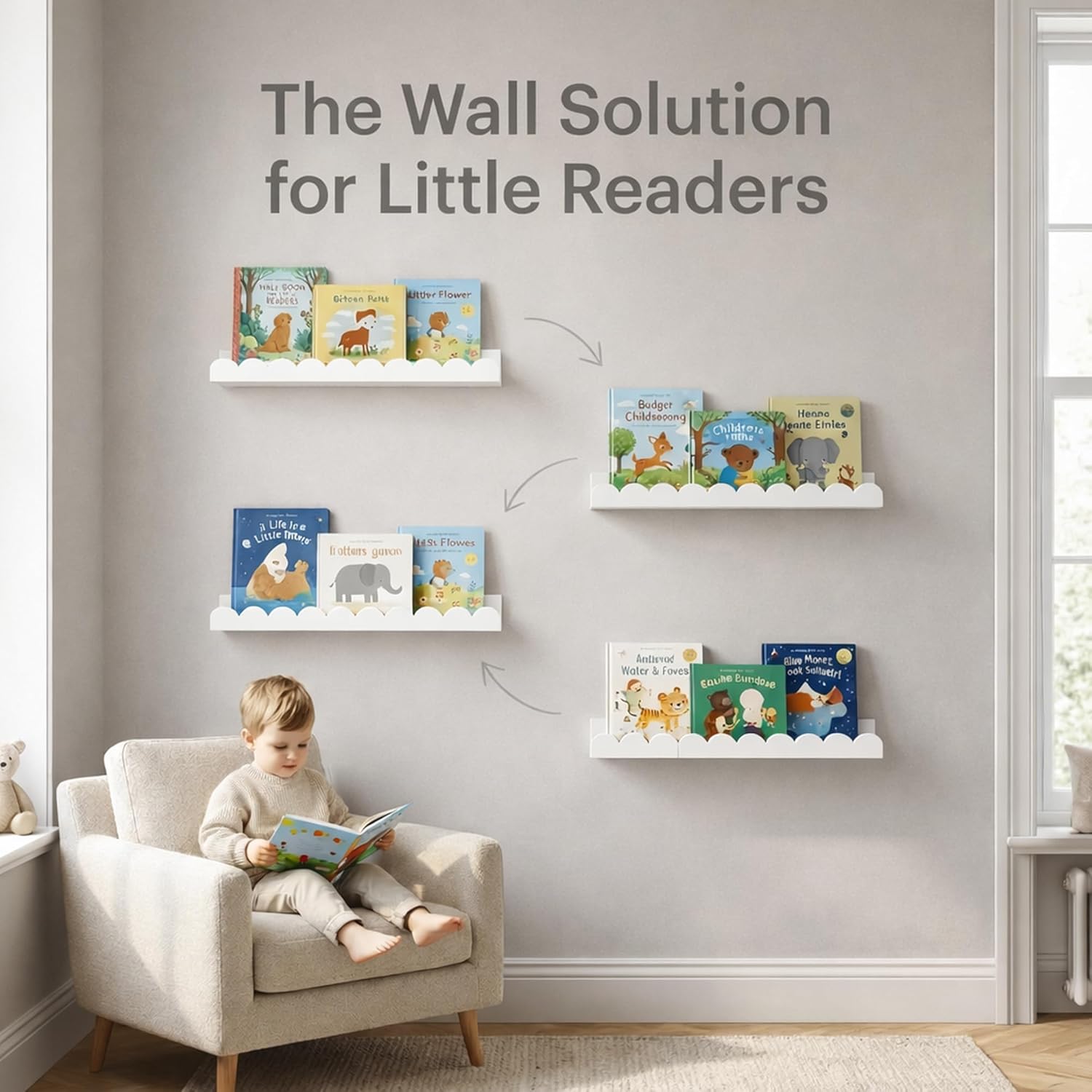 Ensemble de 4 étagères flottan - Baby Nursery Floating Shelves avis et prix